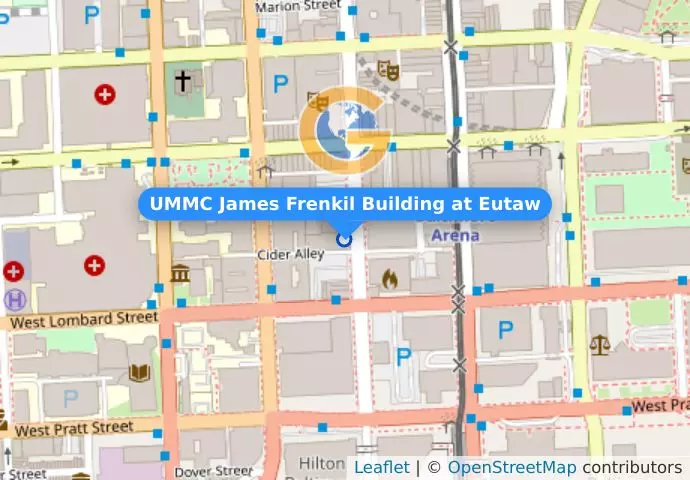 UMMC James Frenkil Building at Eutaw